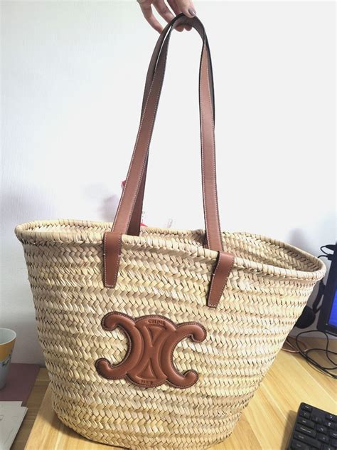 celine straw bag|authentic Celine bag for sale.